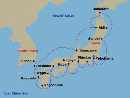 Cruise Itinerary Map