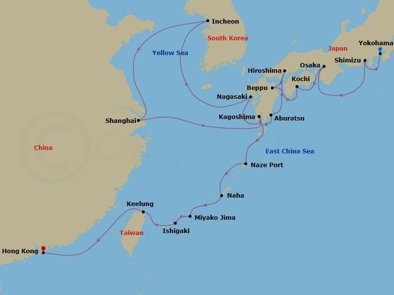 Cruise Itinerary Map