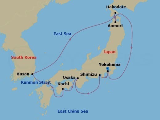 Cruise Itinerary Map