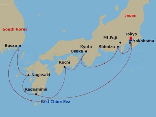 Cruise Itinerary Map