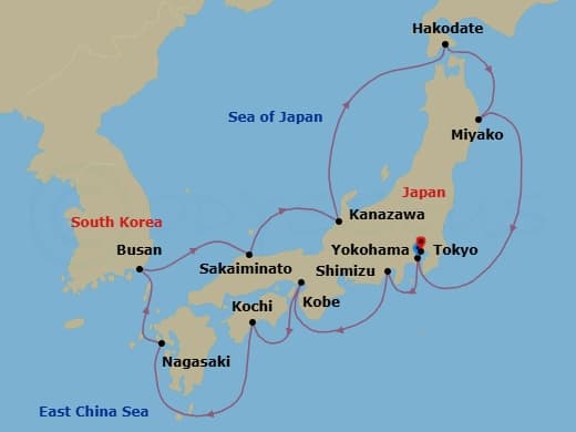 Cruise Itinerary Map