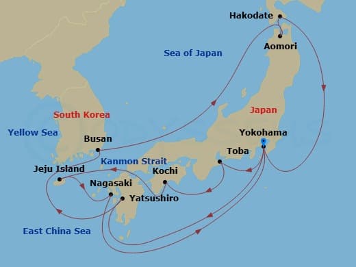 Cruise Itinerary Map