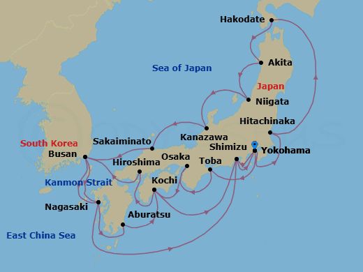 Cruise Itinerary Map