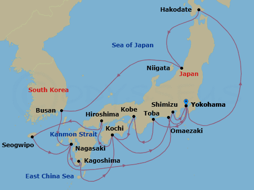 Cruise Itinerary Map