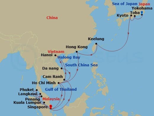 Cruise Itinerary Map