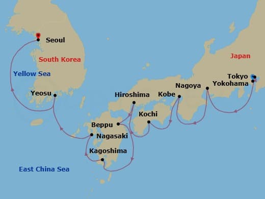 Cruise Itinerary Map