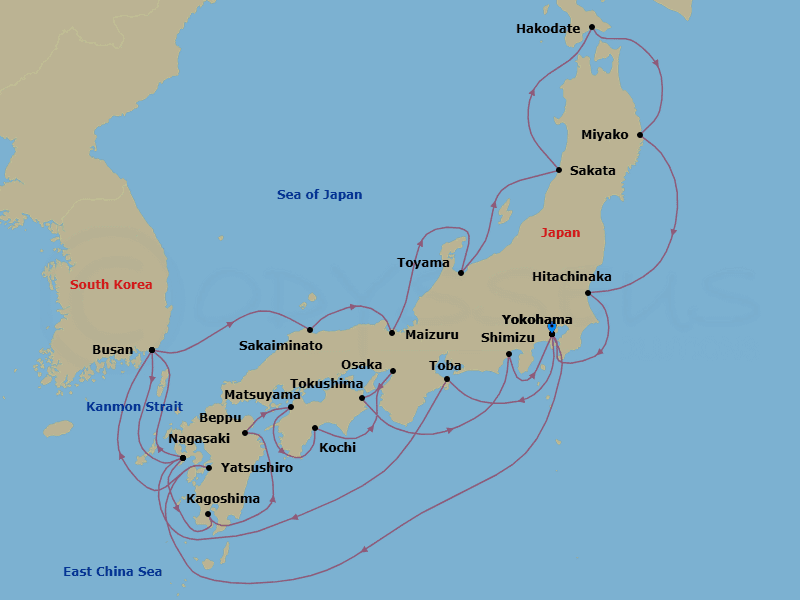 Cruise Itinerary Map