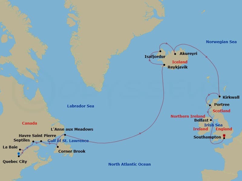 Cruise Itinerary Map
