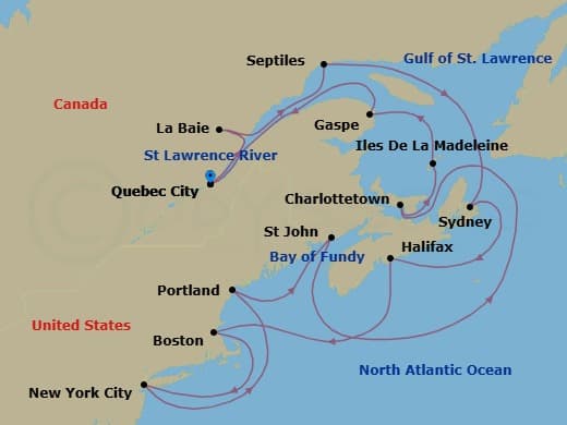 Cruise Itinerary Map