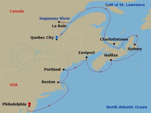 Cruise Itinerary Map
