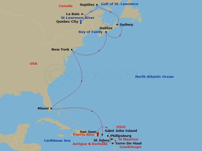Cruise Itinerary Map