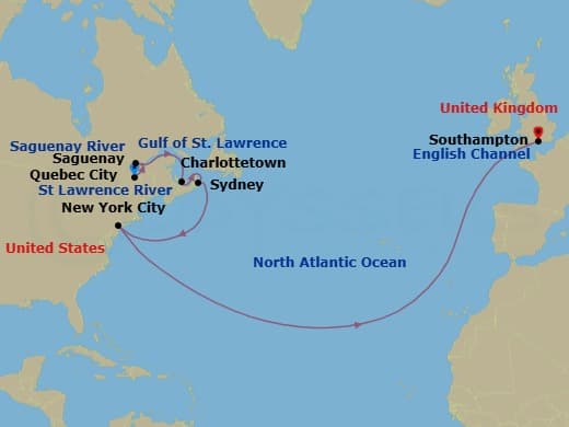 Cruise Itinerary Map