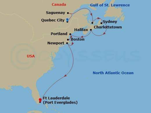 Cruise Itinerary Map