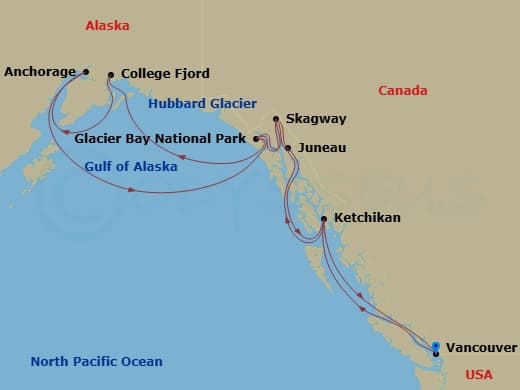 Cruise Itinerary Map