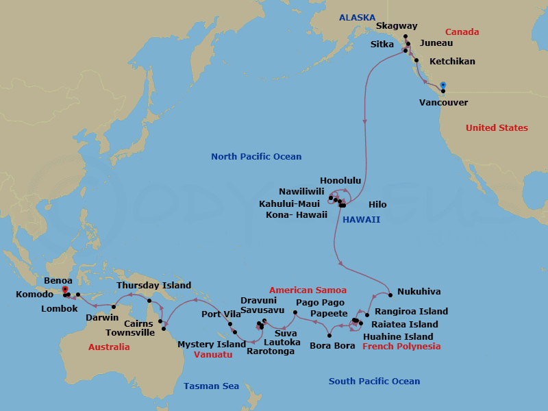 Cruise Itinerary Map