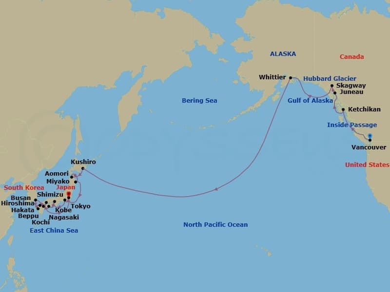 Cruise Itinerary Map