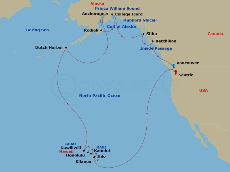 Cruise Itinerary Map