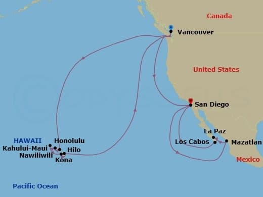 Cruise Itinerary Map