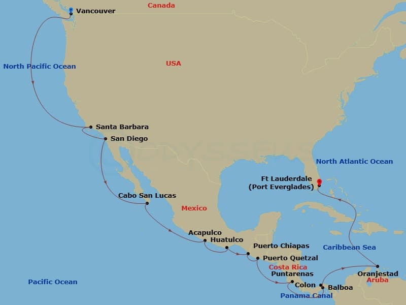 Cruise Itinerary Map