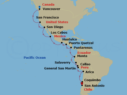 Cruise Itinerary Map