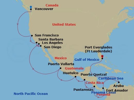Cruise Itinerary Map