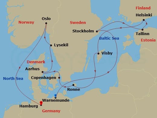 Cruise Itinerary Map