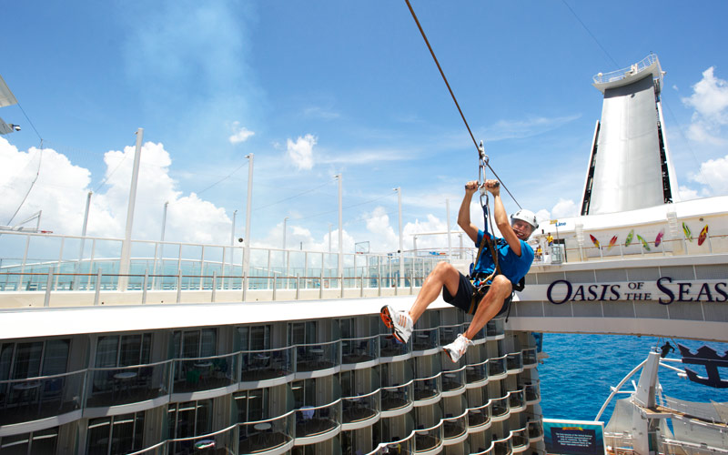 royal caribbean cruise ships with zipline