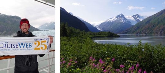 Banner in Glacier Bay, Portage Glacier