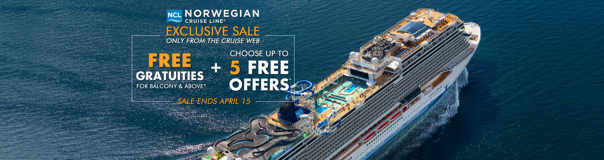 Norwegian Cruise Line Specials Free Gratuities, Shore Excursion Credit